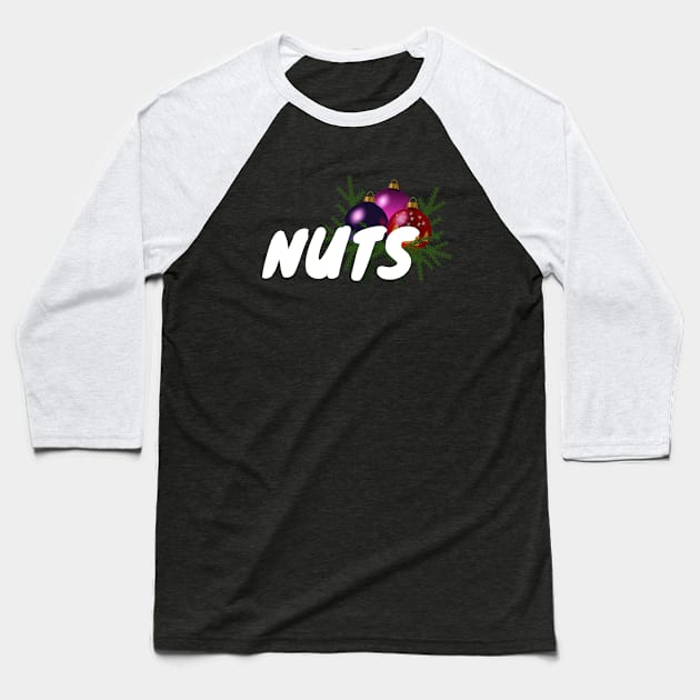 chest nuts christmas Baseball T-Shirt by Salizza
